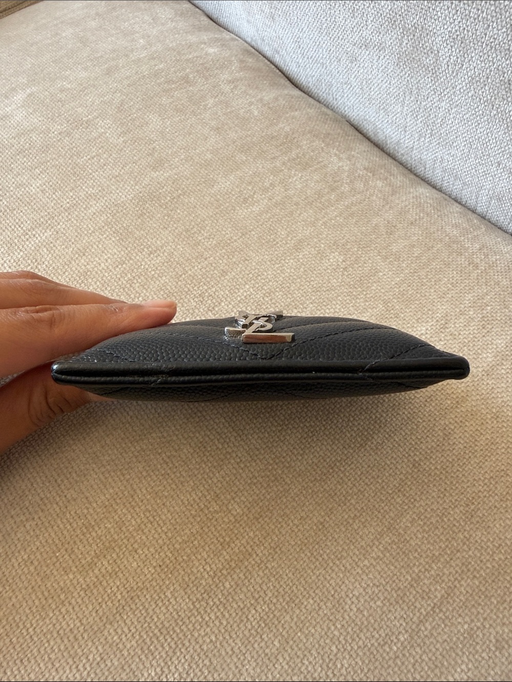 Saint Laurent Monogramme quilted textured-leather cardholder - Picture 11 of 11